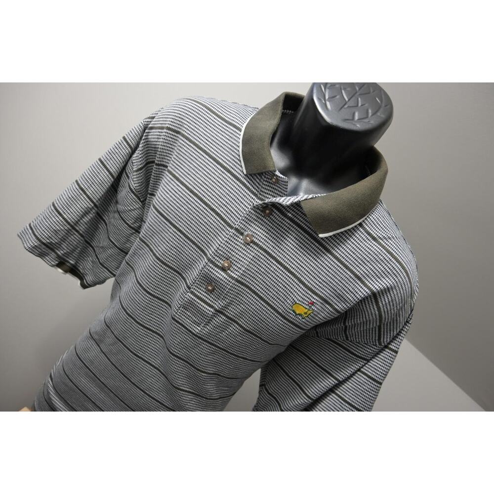 Vintage 90's Masters Byron Nelson Augusta National Striped Golf Polo Mens XL - Picture 4 of 7